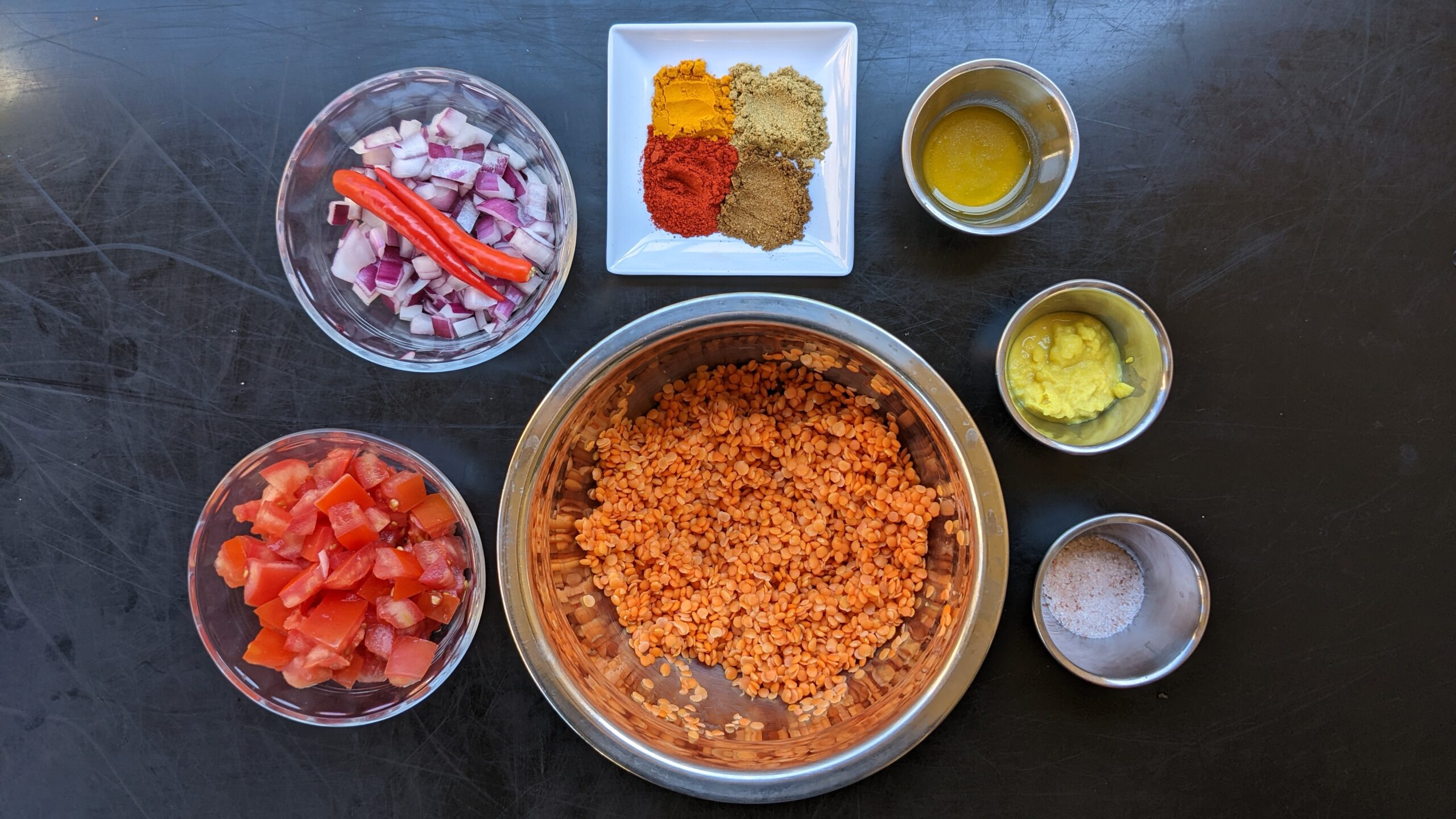 Masoor Dal - Mise en place